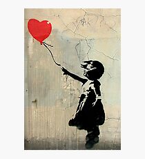Banksy Red Heart Balloon Photographic Print