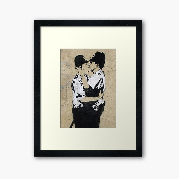 Item preview, Banksy Kissing Police designed and sold by Flandabble.