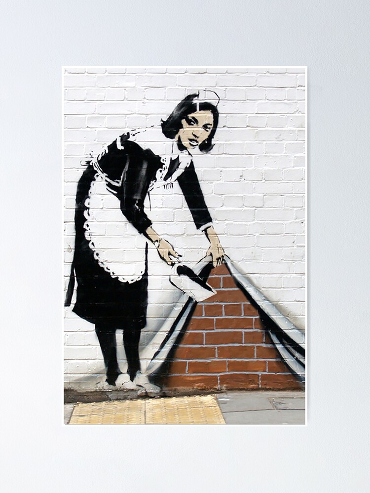 "Banksy Maid" Poster von Flandabble | Redbubble