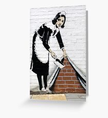 Banksy Maid Greeting Card