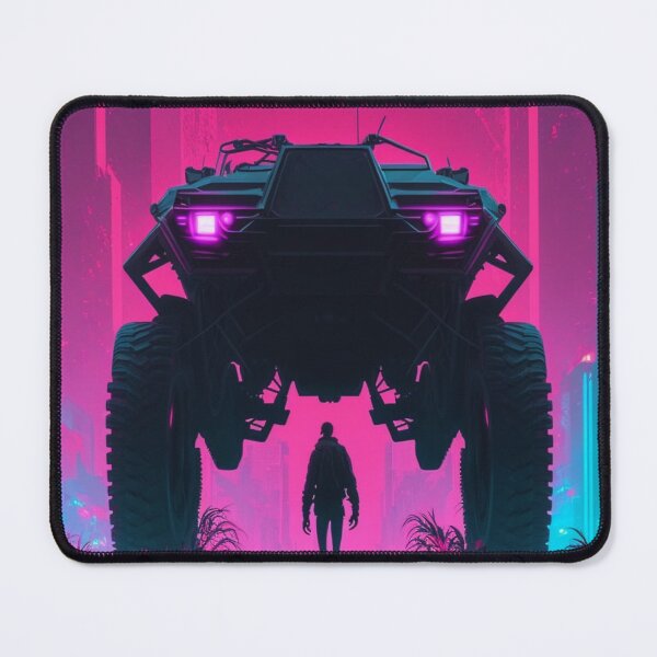 Item preview, Synthwave/Retrowave Cyberpunk man and car designed and sold by RESToRAPTOR.