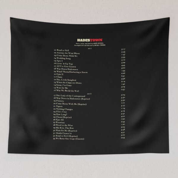 Item preview, Hadestown Tracklist designed and sold by BlackwellNY.