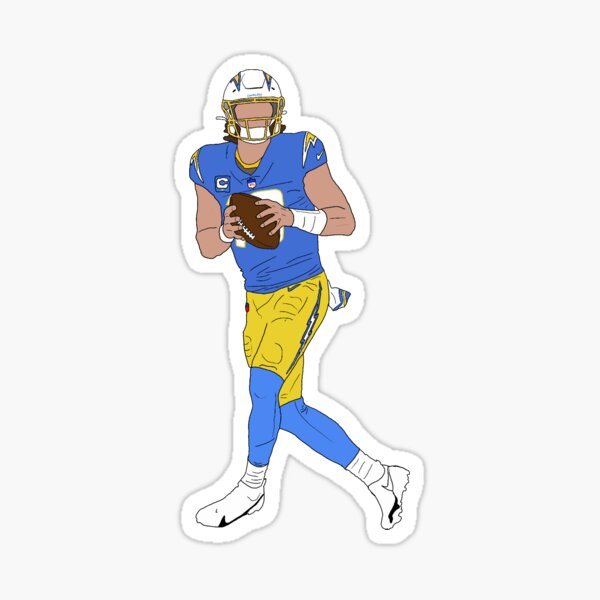 justin herbert and Los Angeles - Justin Herbert Quarterback - Sticker