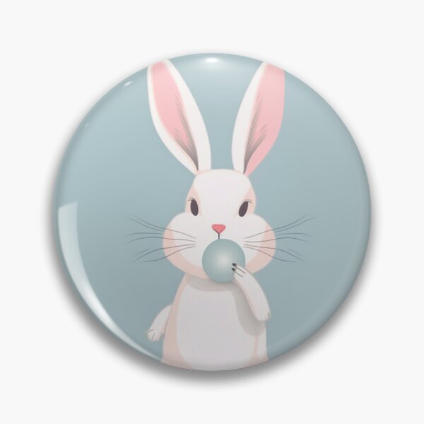 Item preview, Bunny Bubblegum, A Sticky Situation, minimalist designed and sold by EmeraldeaArt.