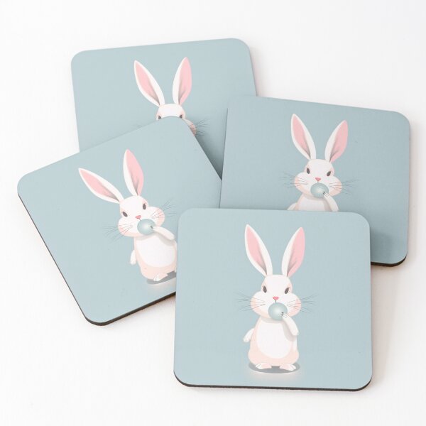 Item preview, Bunny Bubblegum, A Sticky Situation, minimalist designed and sold by EmeraldeaArt.