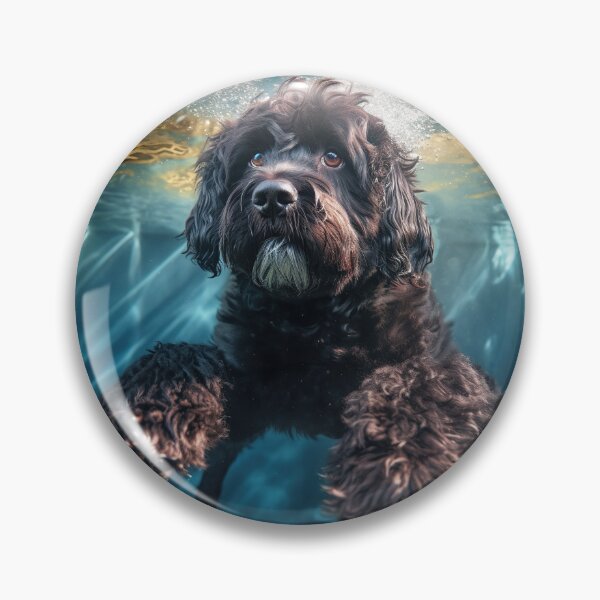 Item preview, Portuguese Water Dog swimming under water designed and sold by ebrawne.