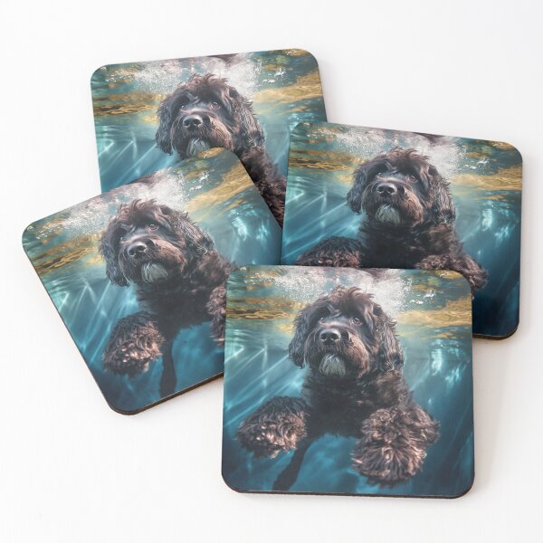 Item preview, Portuguese Water Dog swimming under water designed and sold by ebrawne.