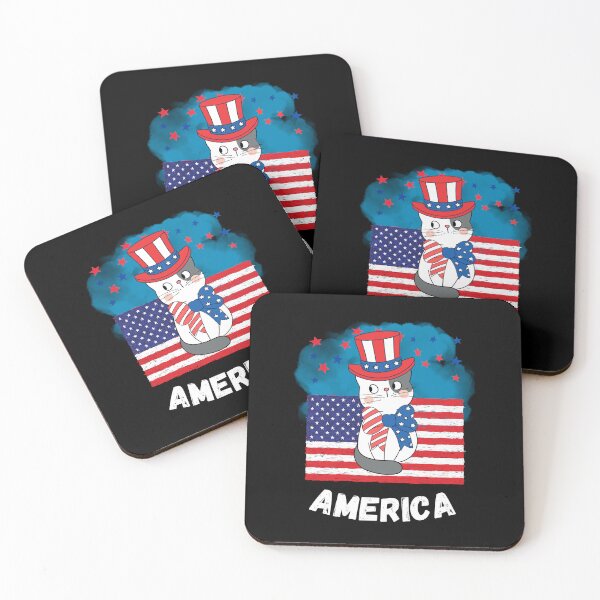 Item preview, American Cat Kitty American Flag designed and sold by Erry-ewell.