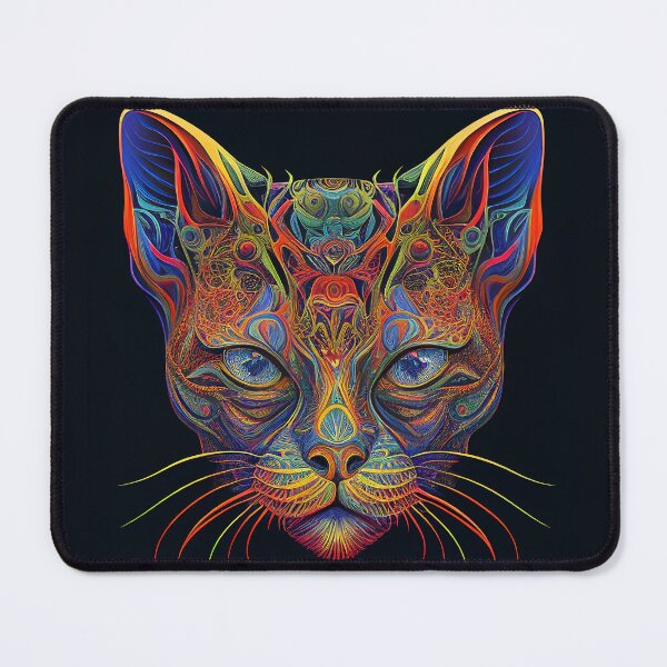 Item preview, Psychedelic Cat 1 designed and sold by heyhannaleah.