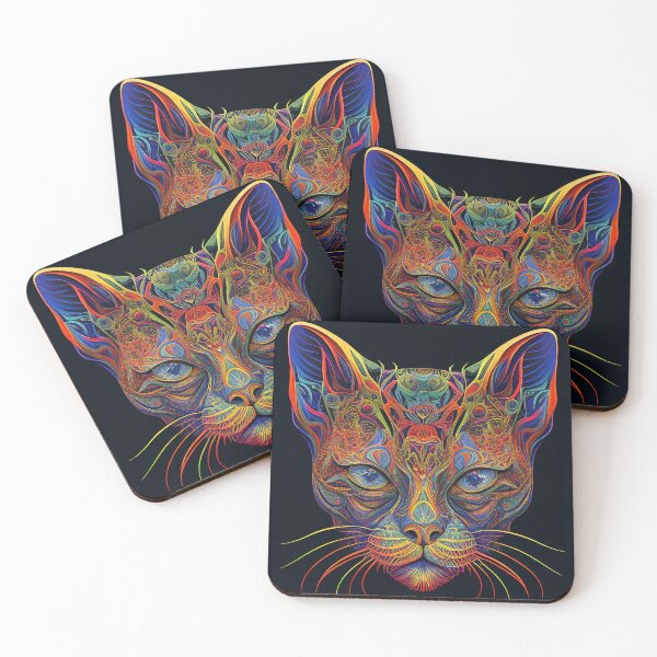 Item preview, Psychedelic Cat 1 designed and sold by heyhannaleah.