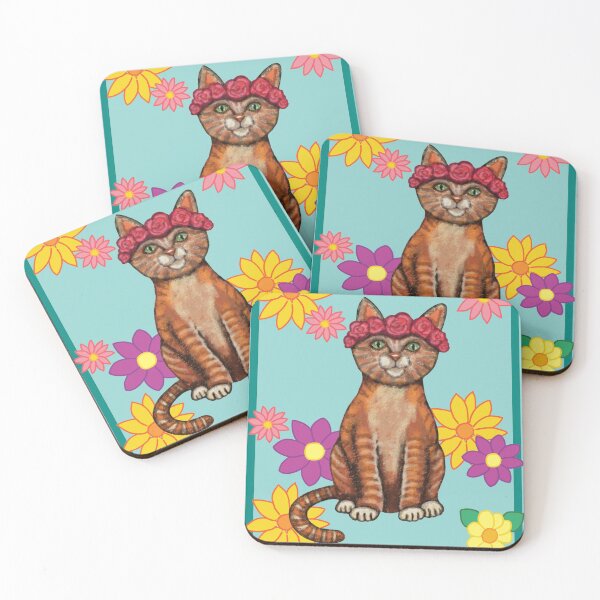Item preview, Groovy Cat Digital Painting designed and sold by robwarnedesigns.