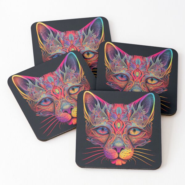 Item preview, Psychedelic Cat 7 designed and sold by heyhannaleah.