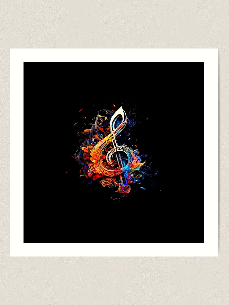 最新モデル Artistic treble clef for music lovers and musicians. アート・デザイン・音楽