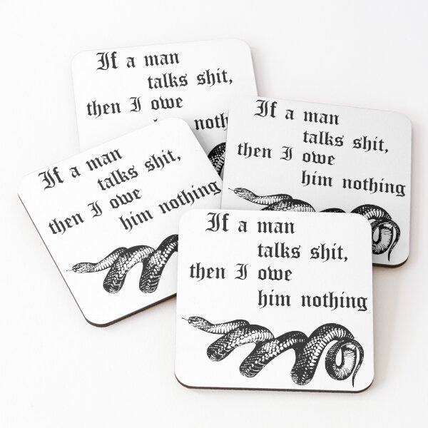 Item preview, If a man talks shit white designed and sold by Angie Fuentes.
