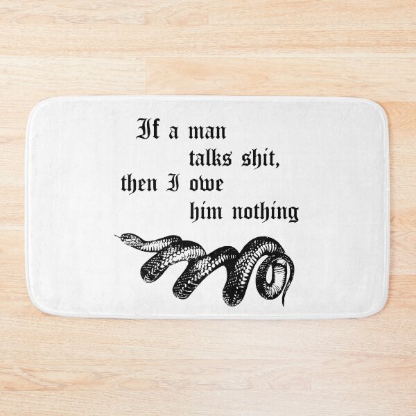 Item preview, If a man talks shit white designed and sold by Angie Fuentes.