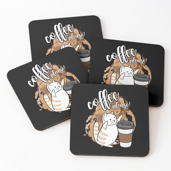 Item preview, The best time to drink coffee is now | Coffee please, now! | Cute cat and coffee cup designed and sold by Erry-ewell.