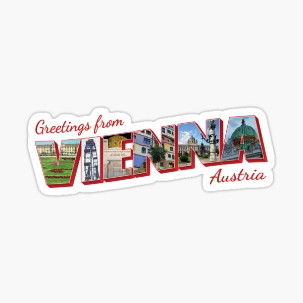 Item preview, Greetings from Vienna in Austria Vintage style retro souvenir designed and sold by DeveloperProp0.