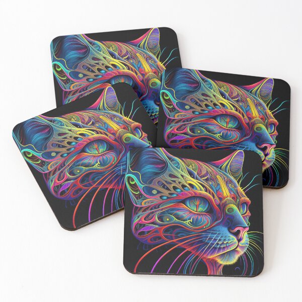 Item preview, Psychedelic Cat 4 designed and sold by heyhannaleah.