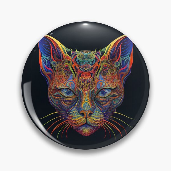 Item preview, Psychedelic Cat 1 designed and sold by heyhannaleah.
