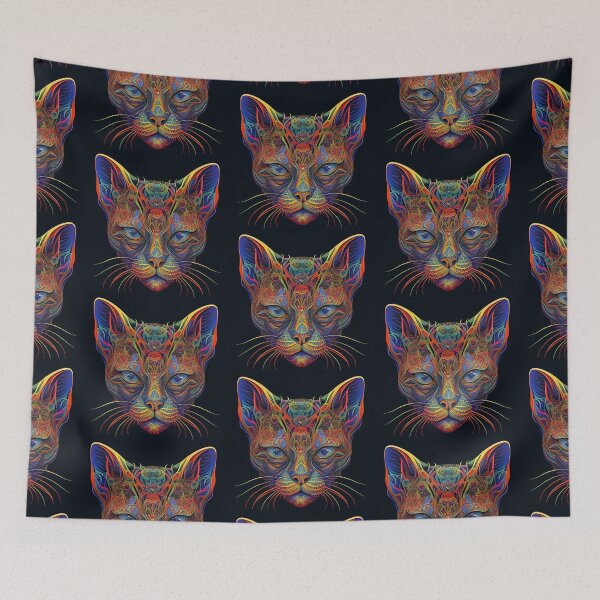 Item preview, Psychedelic Cat 1 designed and sold by heyhannaleah.