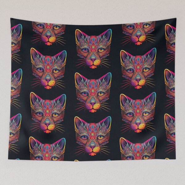 Item preview, Psychedelic Cat 7 designed and sold by heyhannaleah.