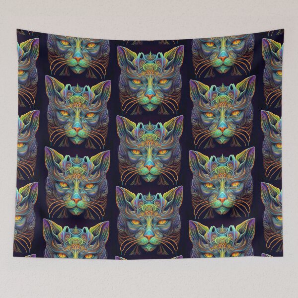 Item preview, Psychedelic Cat 5 designed and sold by heyhannaleah.
