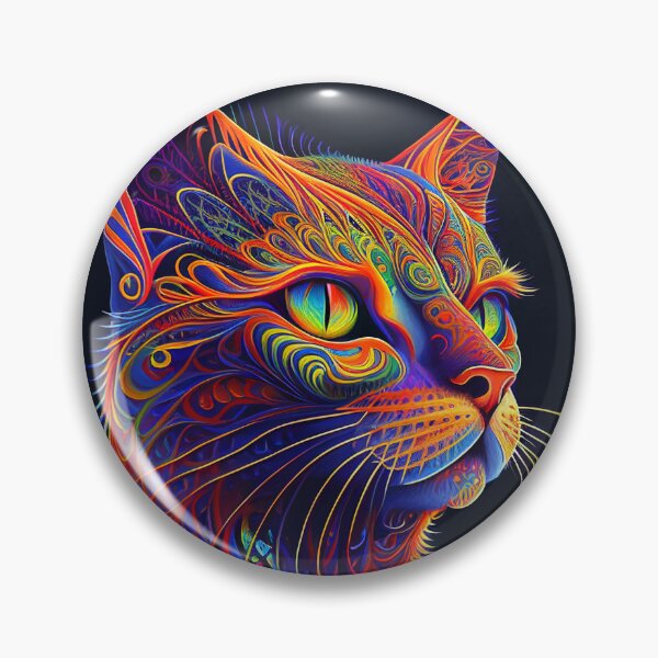Item preview, Psychedelic Cat 8 designed and sold by heyhannaleah.