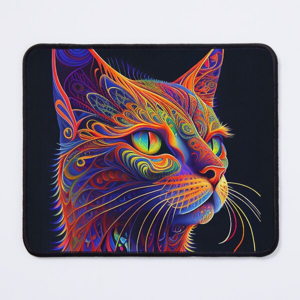 Item preview, Psychedelic Cat 8 designed and sold by heyhannaleah.