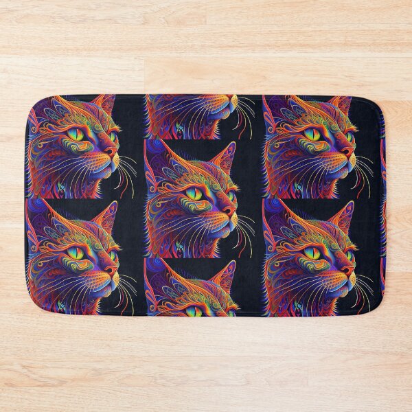 Item preview, Psychedelic Cat 8 designed and sold by heyhannaleah.