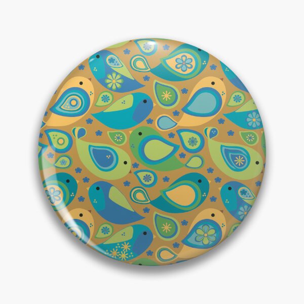 Item preview, Whimsical Modern Colorful Paisley Bird Seamless Repeat Surface Pattern designed and sold by MoePark.