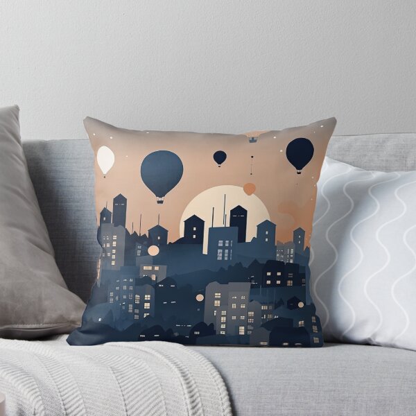Item preview, Balloons Over the Evening City: A Magical Skyline Scene designed and sold by Michael Bollin.