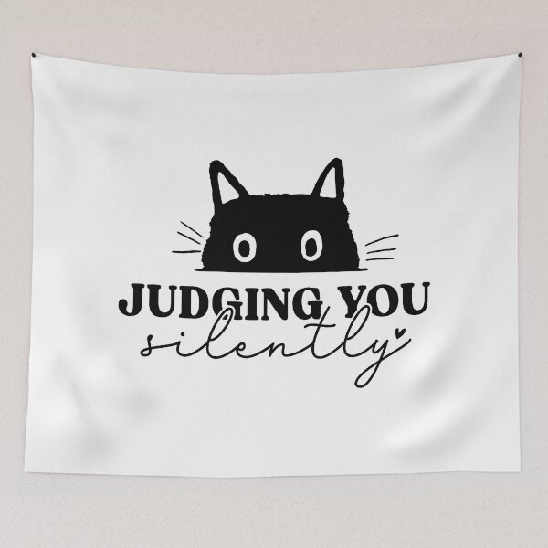 Item preview, Funny Judging You Silently Cat in Black designed and sold by sweetbelle.