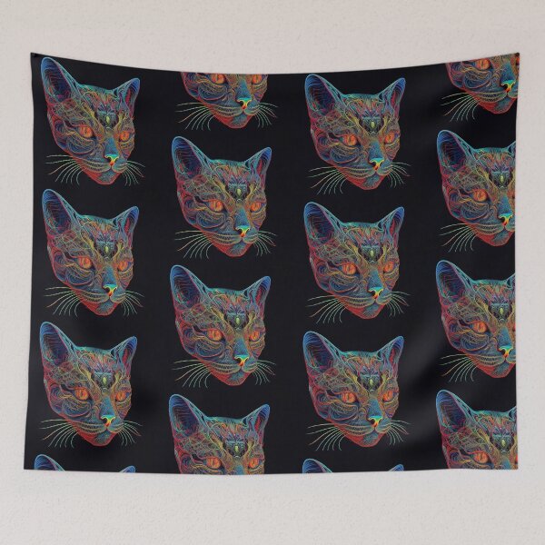 Item preview, Psychedelic Cat 2 designed and sold by heyhannaleah.