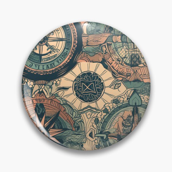Item preview, Vintage-inspired Patterns with Ships, Compasses, and Mermaids designed and sold by MerikDigital.