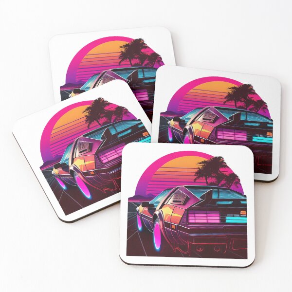 Item preview, Retro Synthwave Delorean  designed and sold by VocalEchoes.