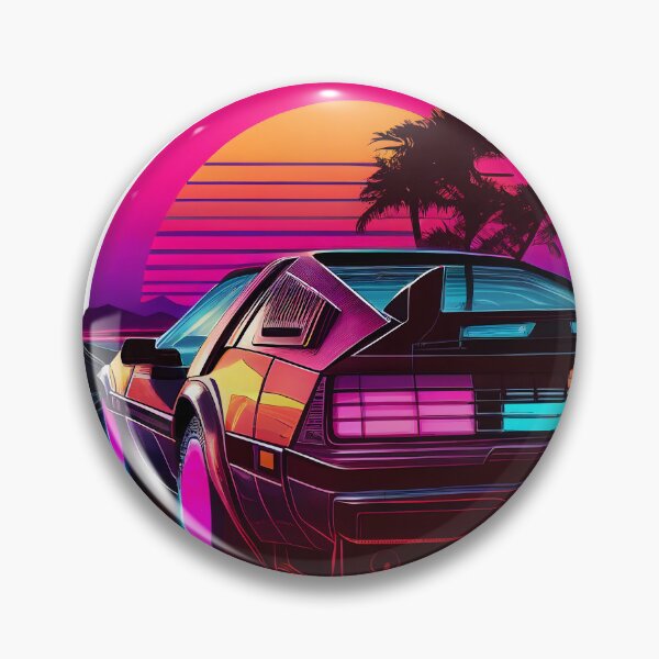 Item preview, Retro Synthwave Delorean  designed and sold by VocalEchoes.