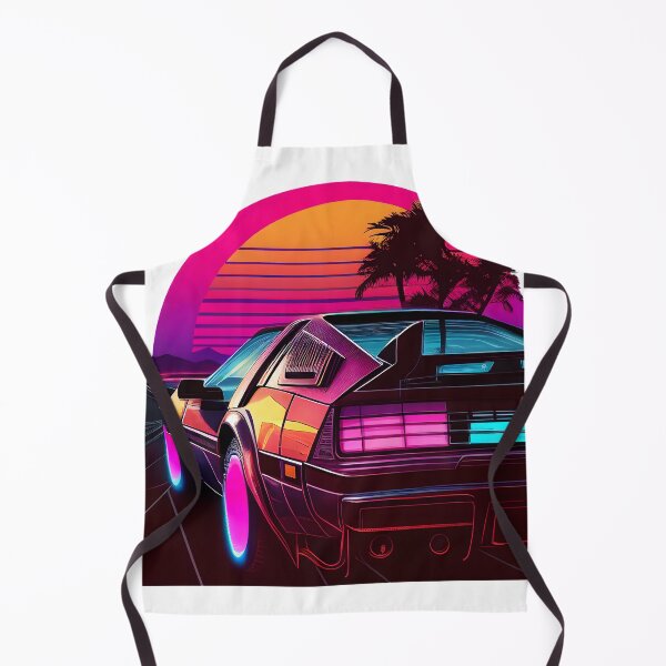 Item preview, Retro Synthwave Delorean designed and sold by VocalEchoes.