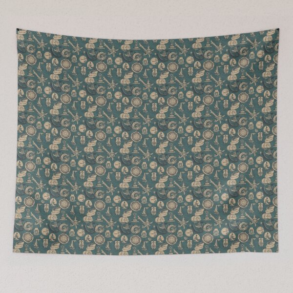 Item preview, Vintage-inspired Patterns with Ships, Compasses, and Mermaids designed and sold by MerikDigital.