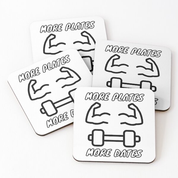 Item preview, More Plates, More Dates: Gym Humor with Biceps & Dumbbell Design designed and sold by JakobMichaels92.