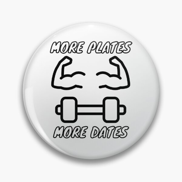 Item preview, More Plates, More Dates: Gym Humor with Biceps & Dumbbell Design designed and sold by JakobMichaels92.