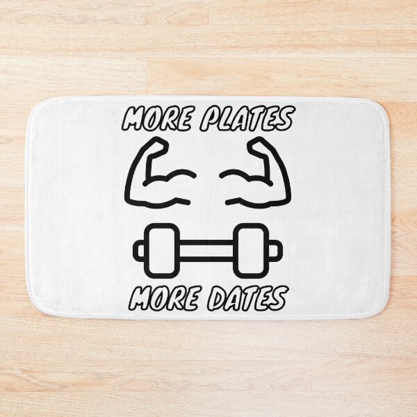 Item preview, More Plates, More Dates: Gym Humor with Biceps & Dumbbell Design designed and sold by JakobMichaels92.