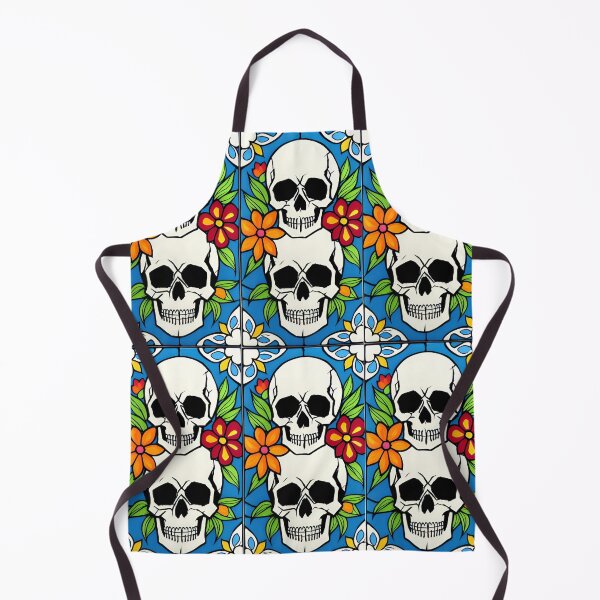 Item preview, Orange, red, and blue flowered Double Skull pattern designed and sold by McCallnWaldo.