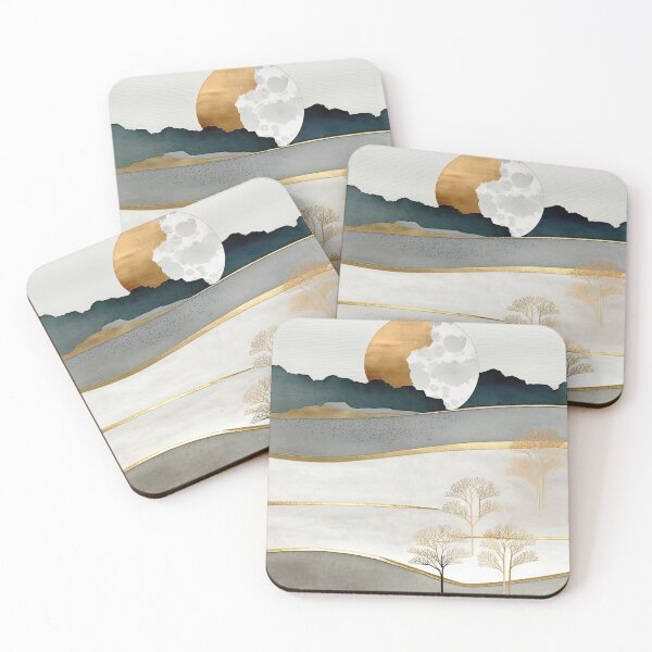 Item preview, Minimal Landscape: Golden Fields Under the Moon: A Tranquil Countryside Scene designed and sold by Michael Bollin.