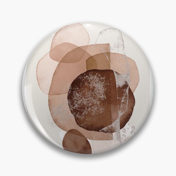 Item preview, Abstract Shapes Terracotta Beige Print by Zouzounio Art designed and sold by zouzounioart.