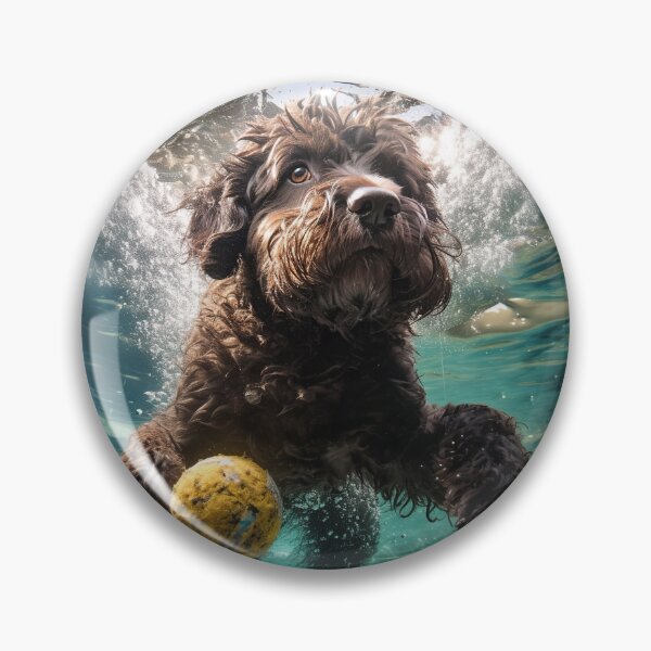 Item preview, Portuguese Water Dog swimming under water designed and sold by ebrawne.