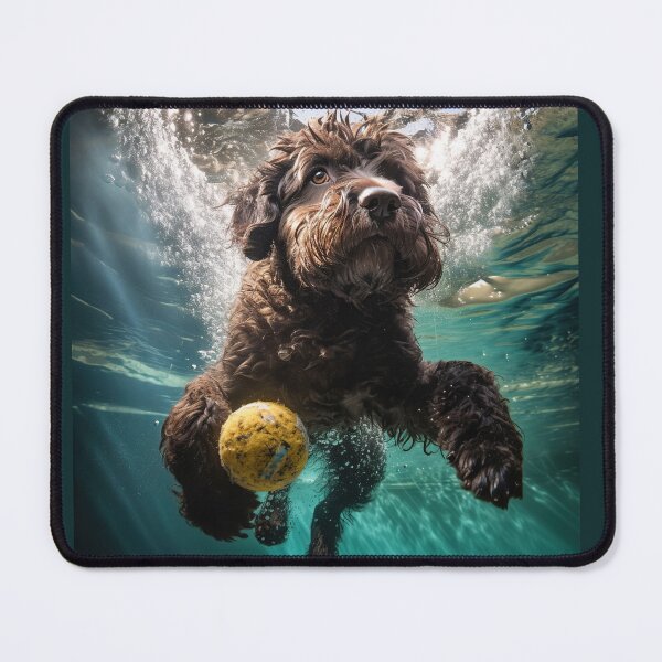 Item preview, Portuguese Water Dog swimming under water designed and sold by ebrawne.