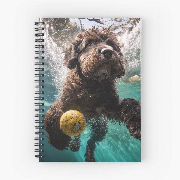 Item preview, Portuguese Water Dog swimming under water designed and sold by ebrawne.