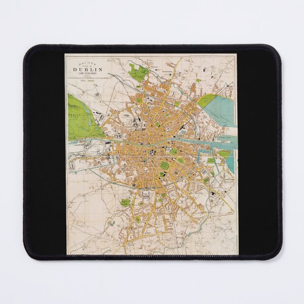 Item preview, Dublin Map Early 1900's approx Irish Maps designed and sold by OliDesigns.