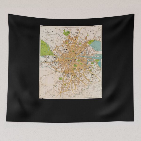 Item preview, Dublin Map Early 1900's approx Irish Maps designed and sold by OliDesigns.