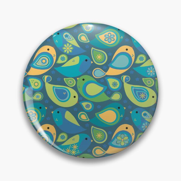 Item preview, Whimsical Modern Colorful Paisley Bird Seamless Repeat Surface Pattern designed and sold by MoePark.